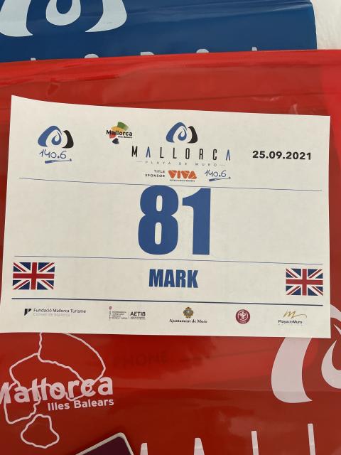 Mark's race number